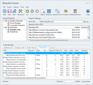 Backlink Monitor's "Backlink Hiearchy" shows you how your backlinks structure looks to search engines, tier by tier.